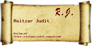 Reitzer Judit névjegykártya